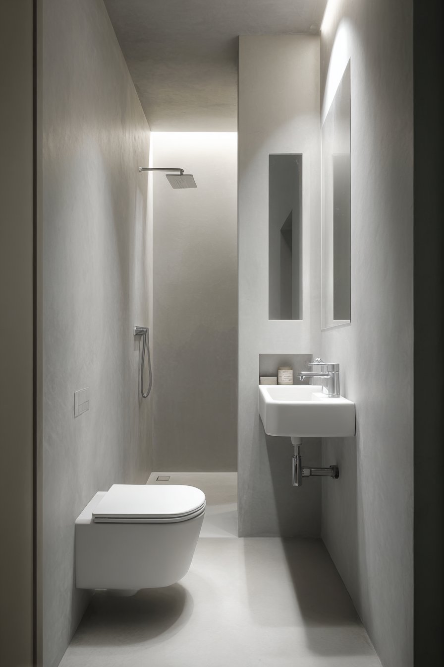 Modern Wet Room with Linear Drain