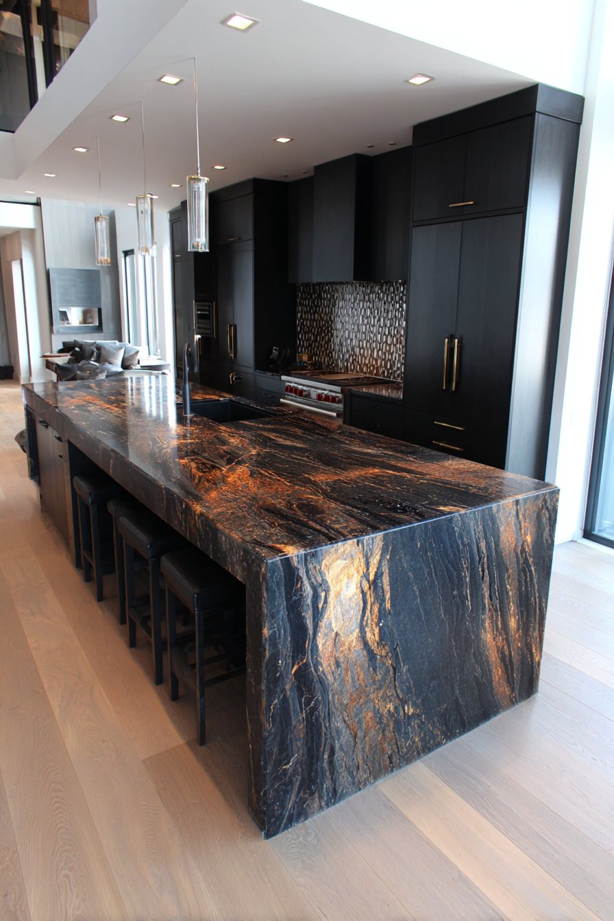 Bold Black and Brass Drama