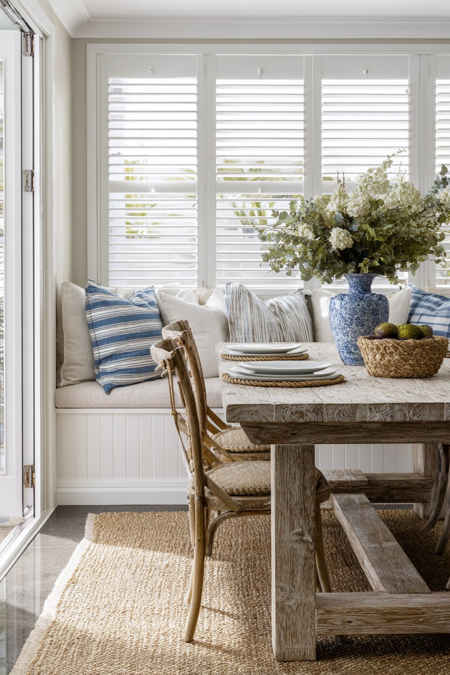 Coastal Navy and White Striped Nautical