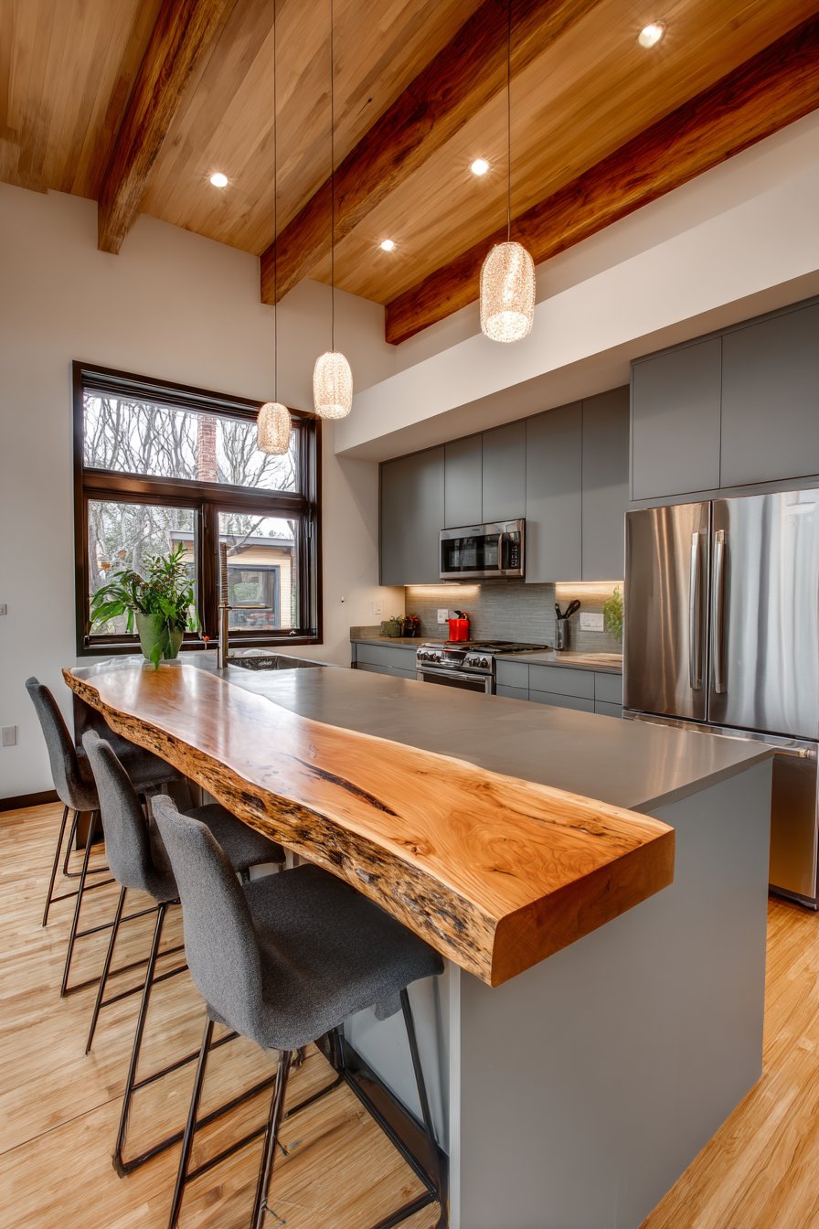 Sustainable Modern Kitchen with Reclaimed Materials