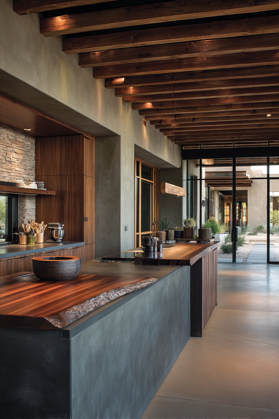 Sustainable Modern Kitchen with Reclaimed Materials