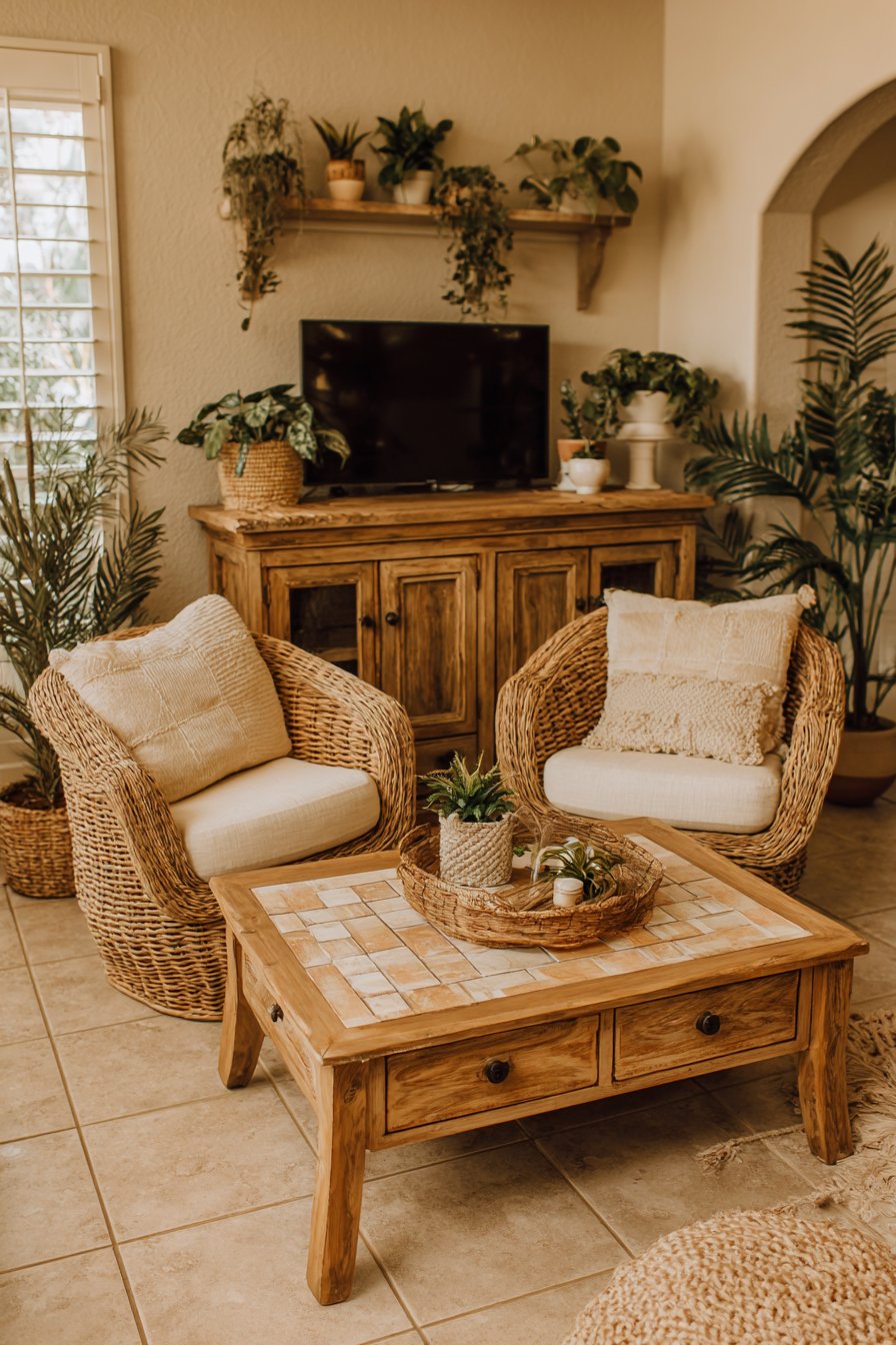 Eclectic Mix of Natural Materials and Earth Tones