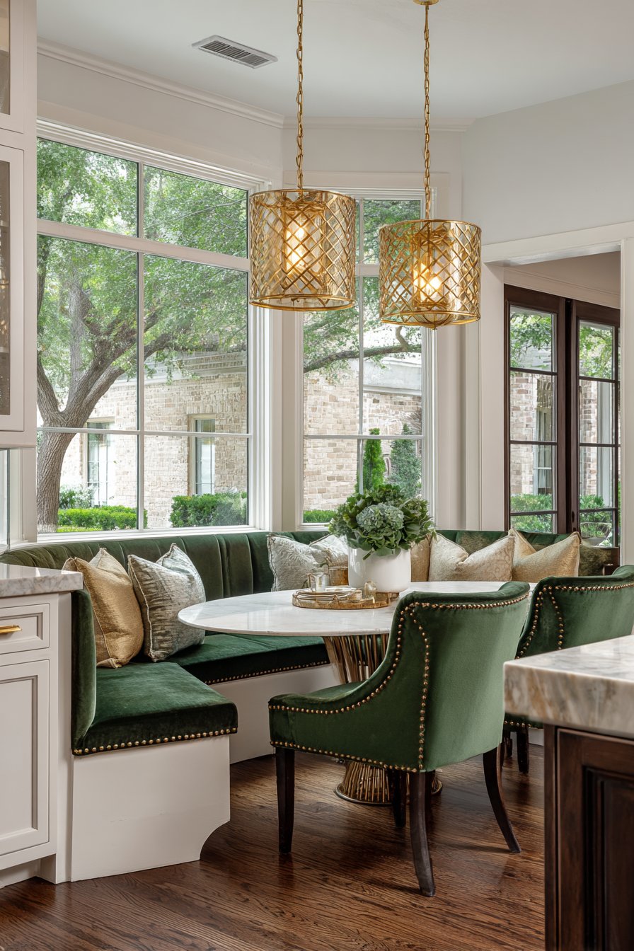 Transitional Forest Green Velvet Sophistication