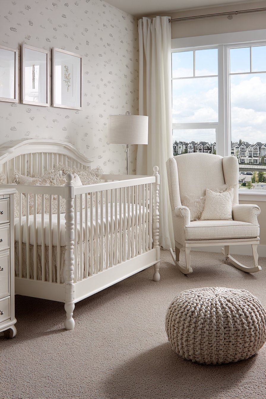 Serene Nursery with Whimsical White Touches