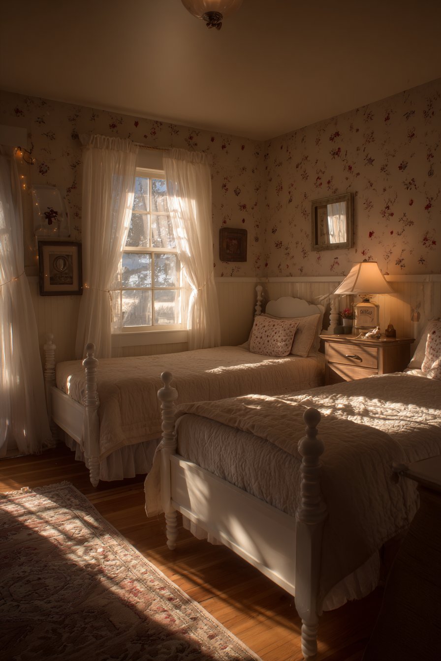 Cottage-Style Nurturing Shared Bedroom