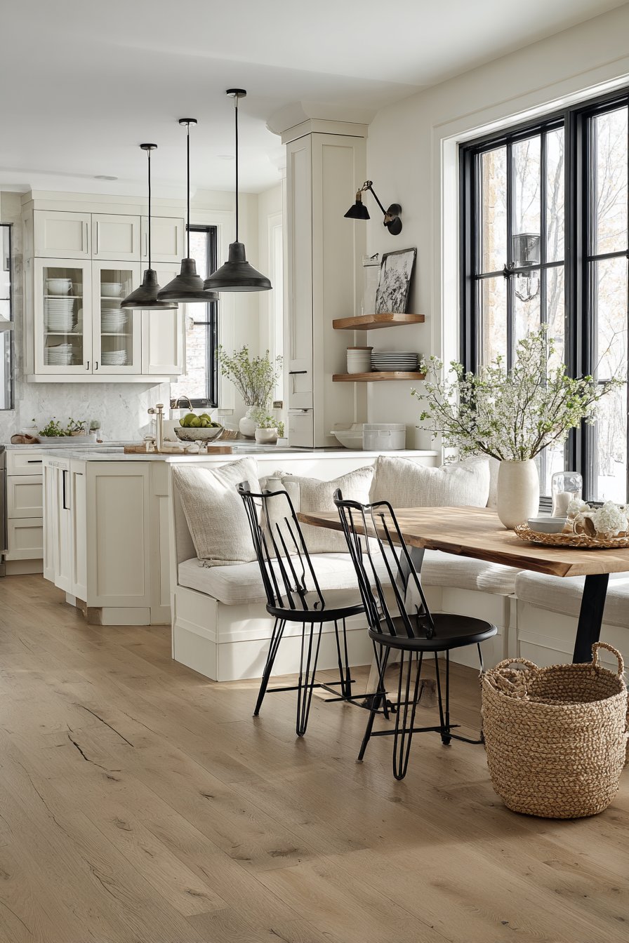 Contemporary Farmhouse Black and Cream Minimalism