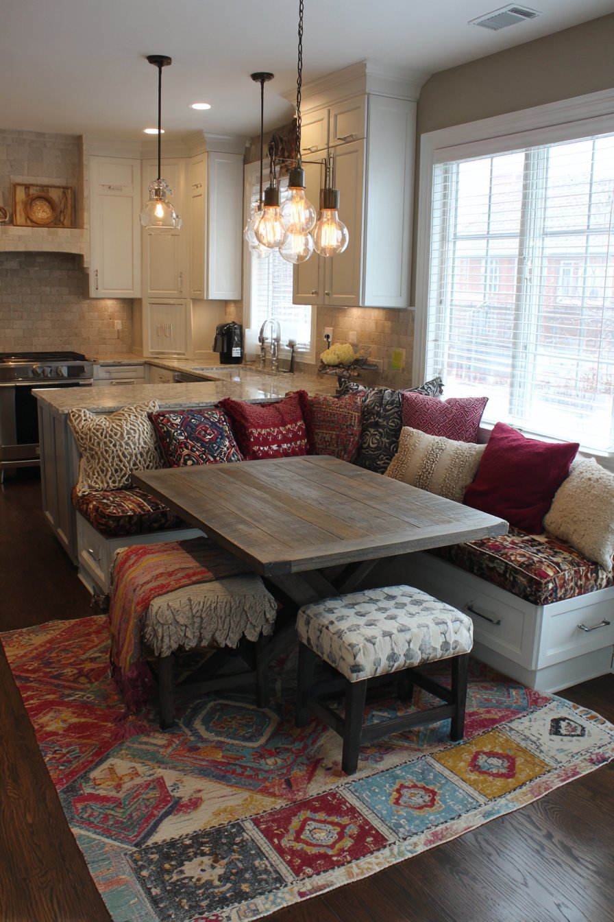 Eclectic Bohemian Mixed Textiles and Global Patterns