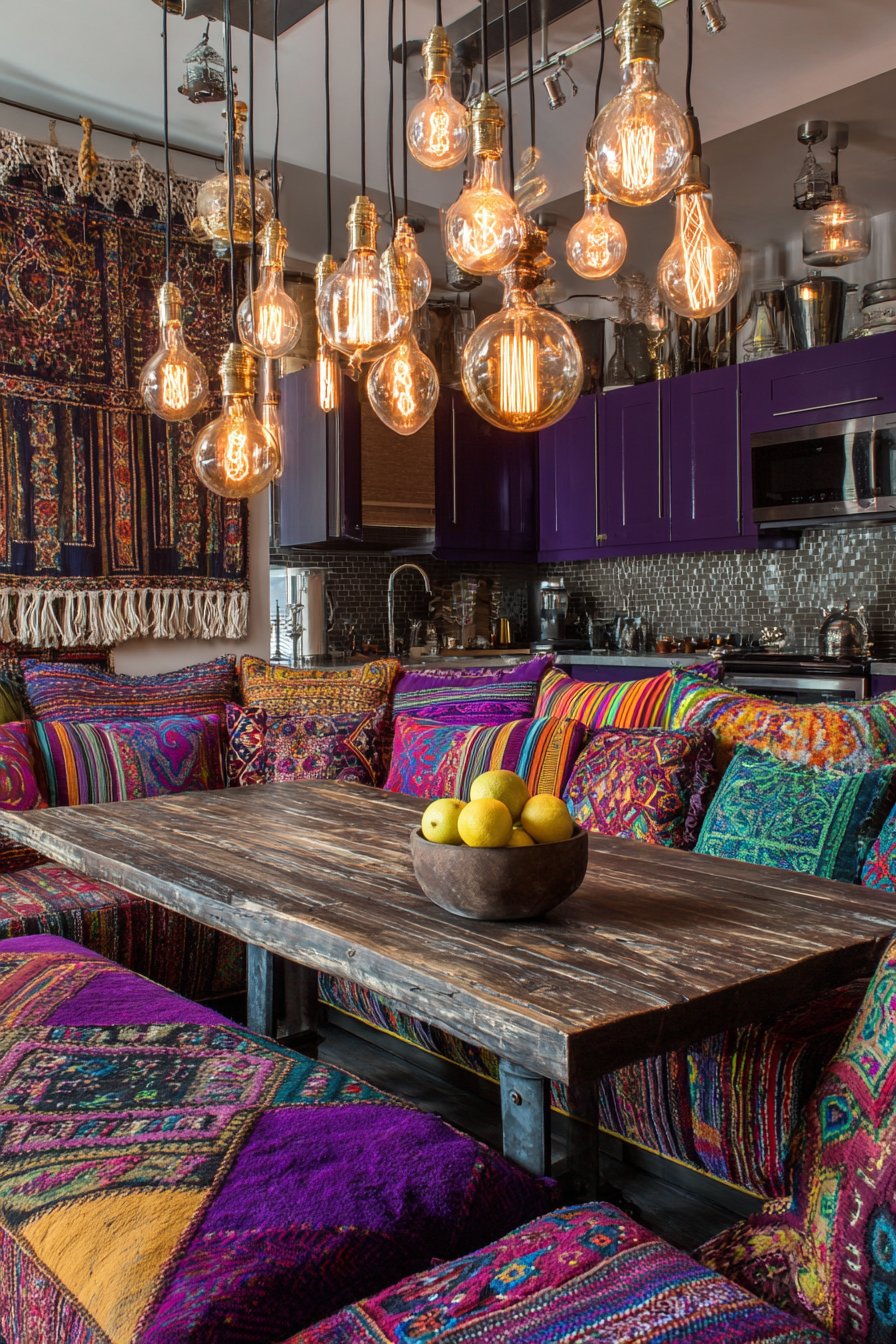 Eclectic Bohemian Mixed Textiles and Global Patterns