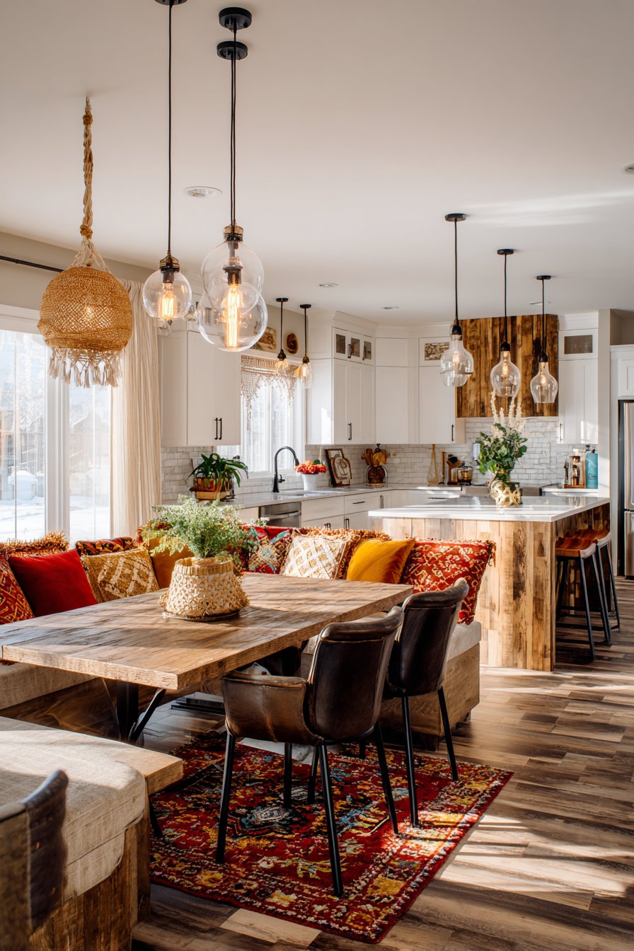 Eclectic Bohemian Mixed Textiles and Global Patterns