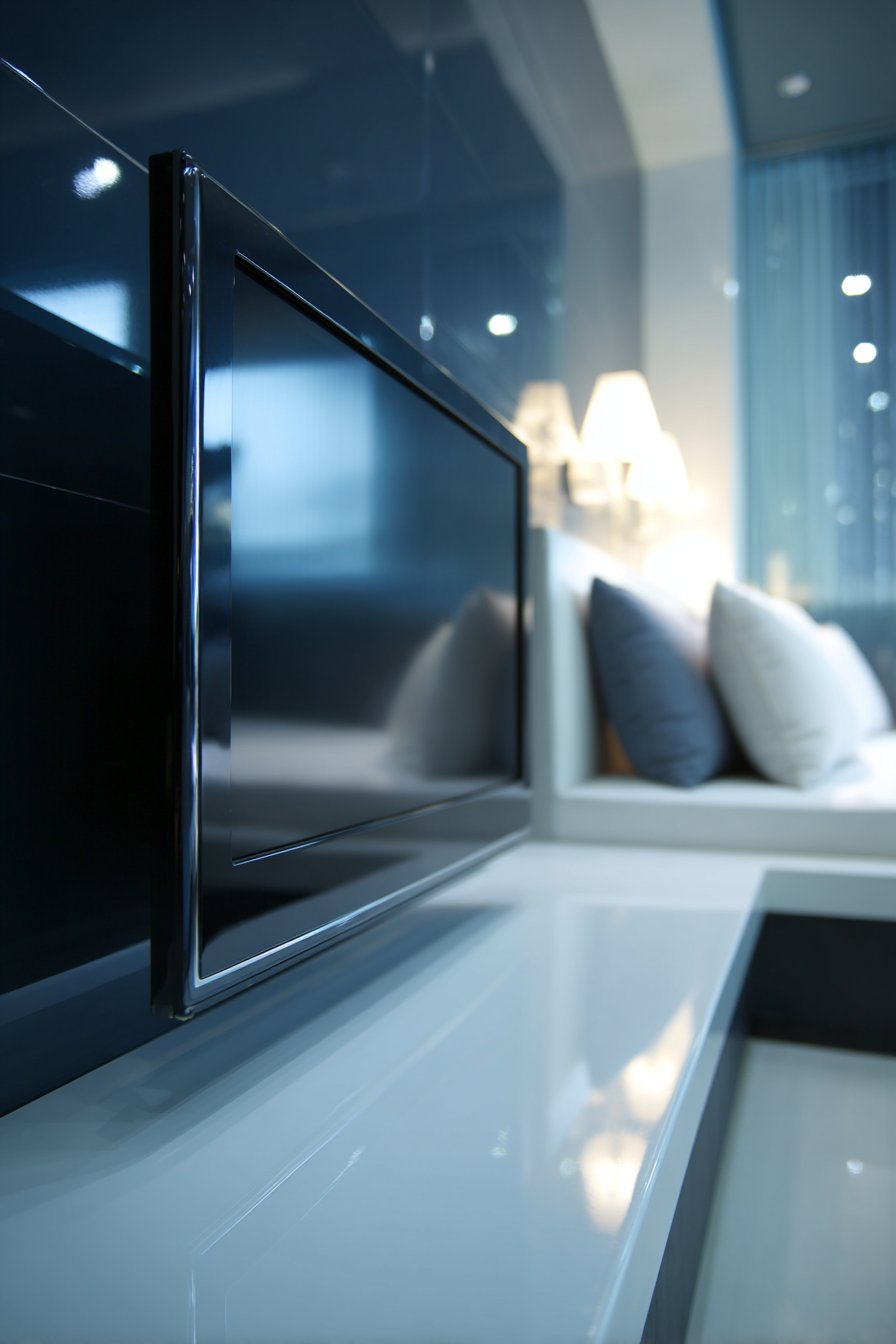 Modern High-Gloss Navy Elegance