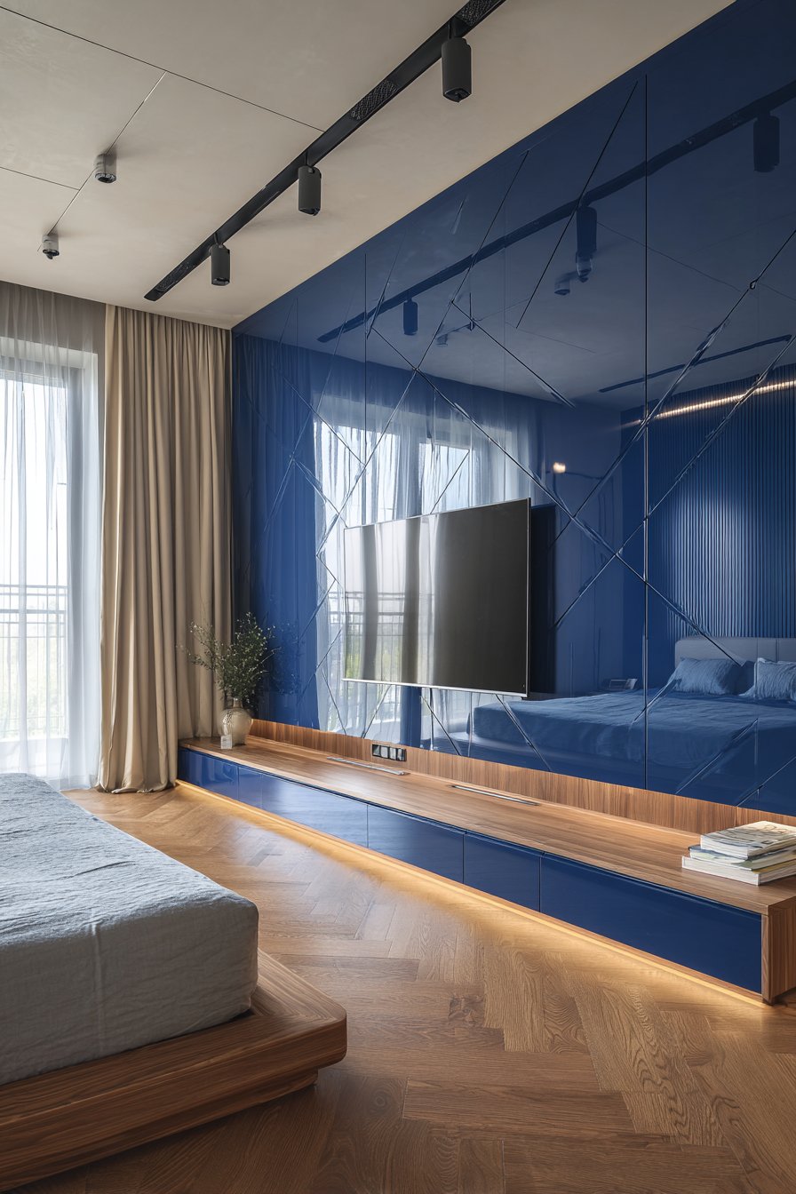 Modern High-Gloss Navy Elegance