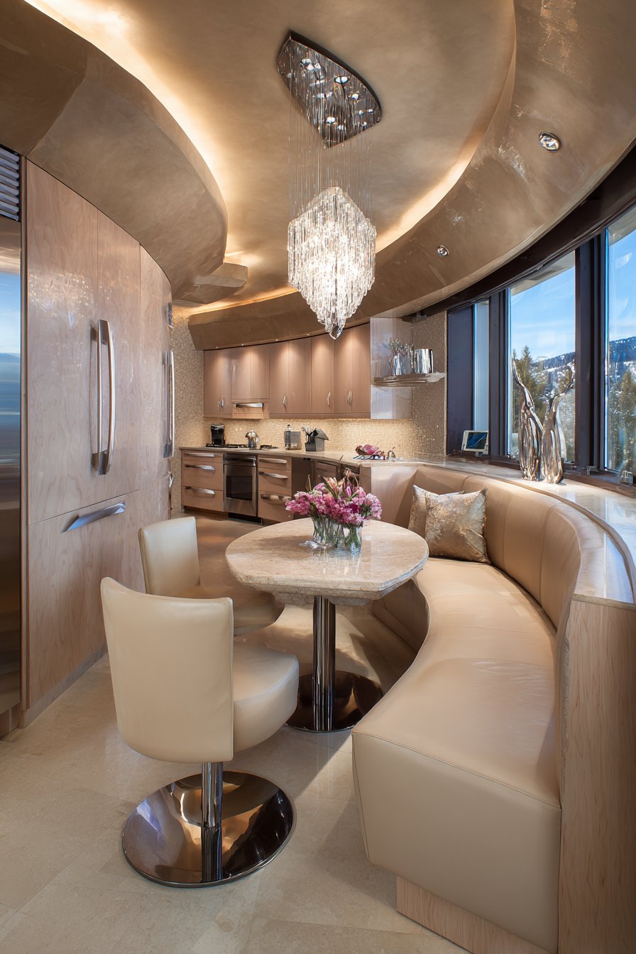 Luxury Italian Leather and Polished Chrome Sophistication