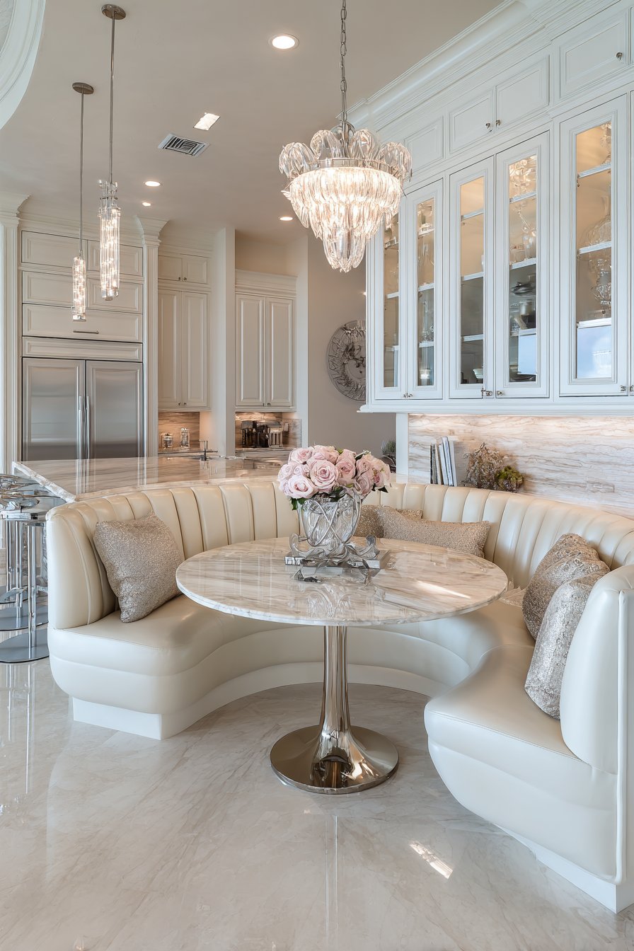 Luxury Italian Leather and Polished Chrome Sophistication