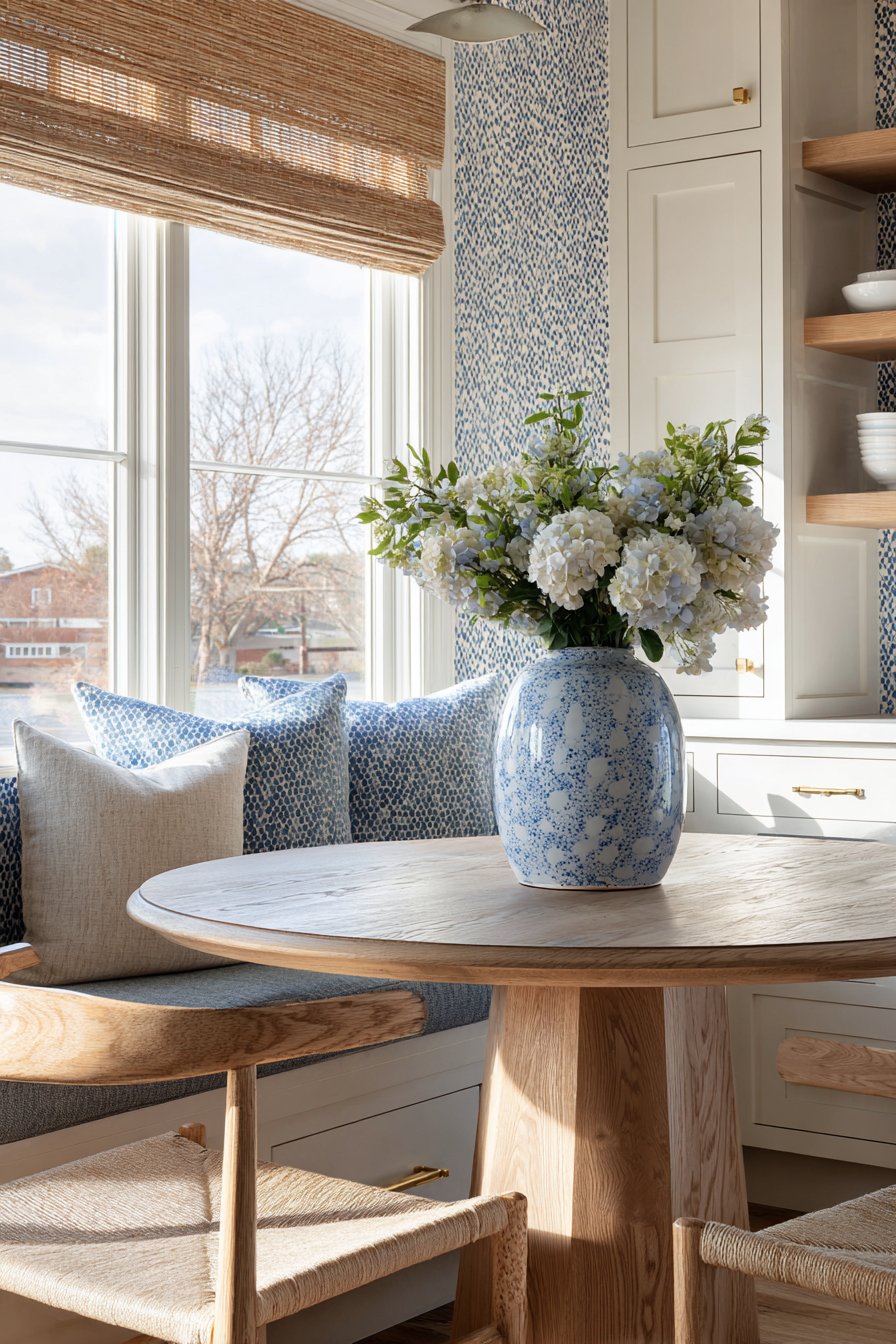 Shaker-Style Natural Linen and Maple Simplicity