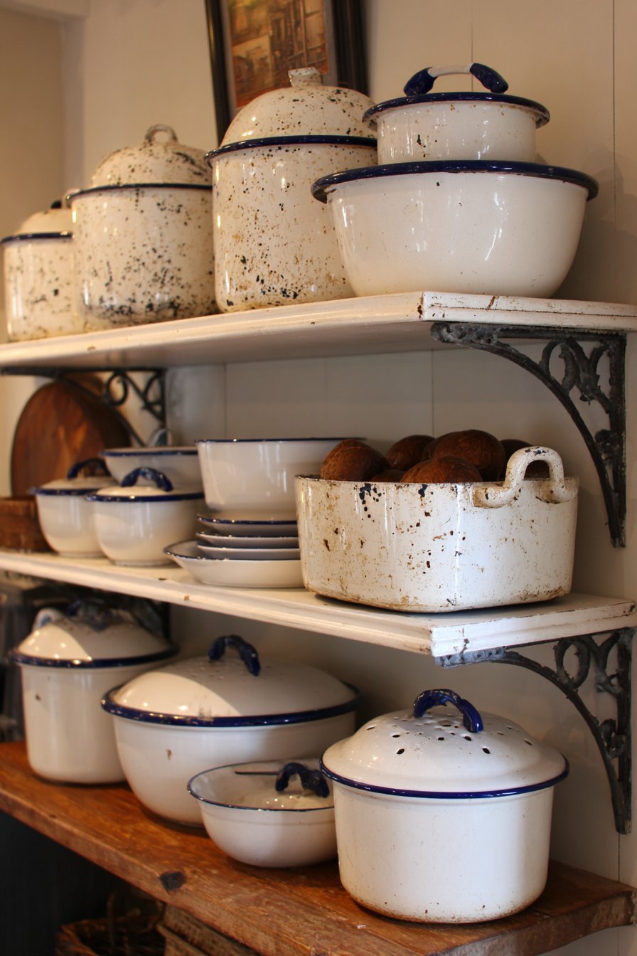 Enamelware Collection Display