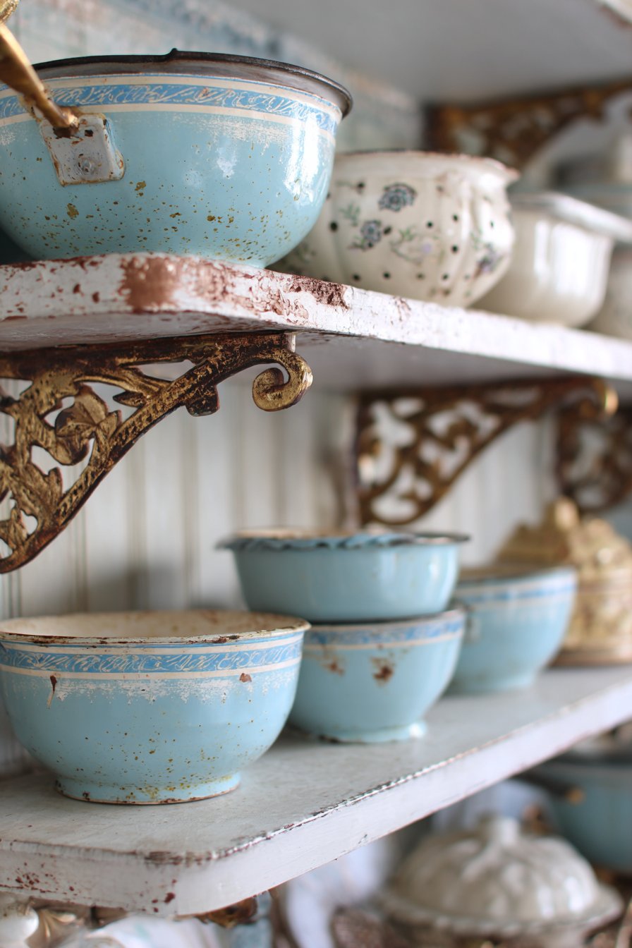 Enamelware Collection Display