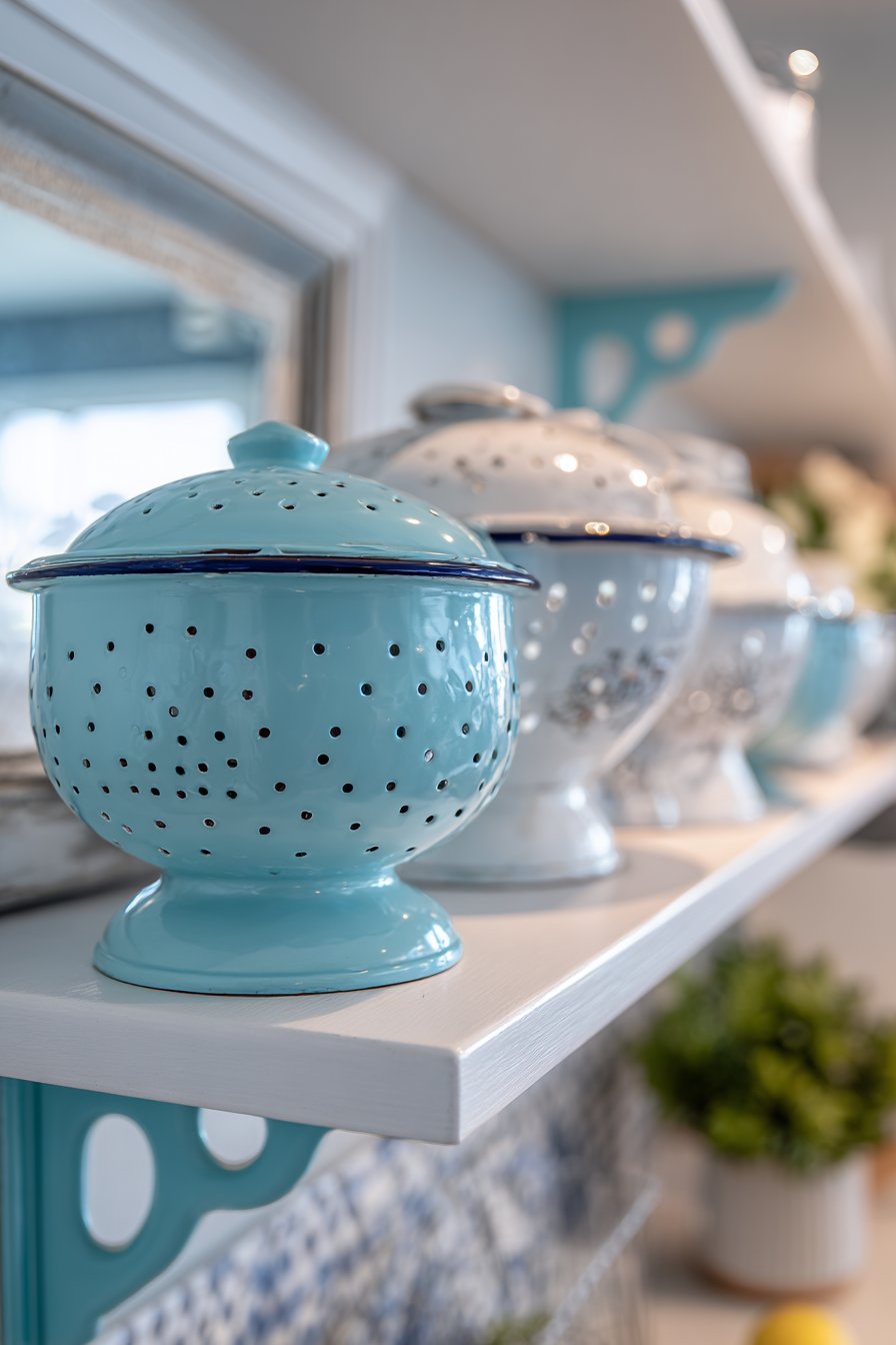 Enamelware Collection Display