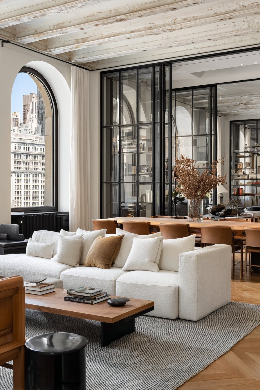 Industrial Metal-Framed Glass Partition: Contemporary Elegance Meets Transparency