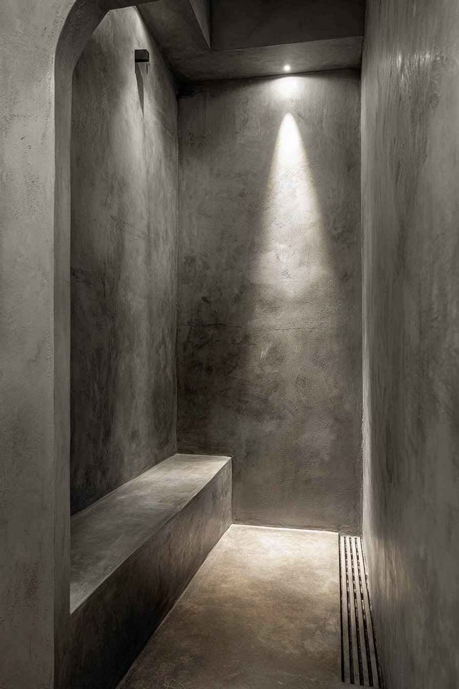 Doorless Walk-In Shower with Continuous Finish