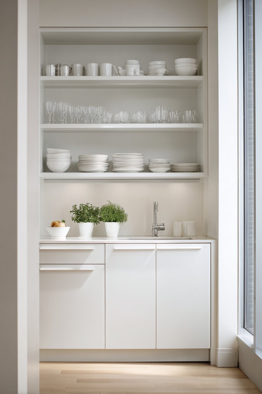 The Curated Display: Open Shelving Minimalism