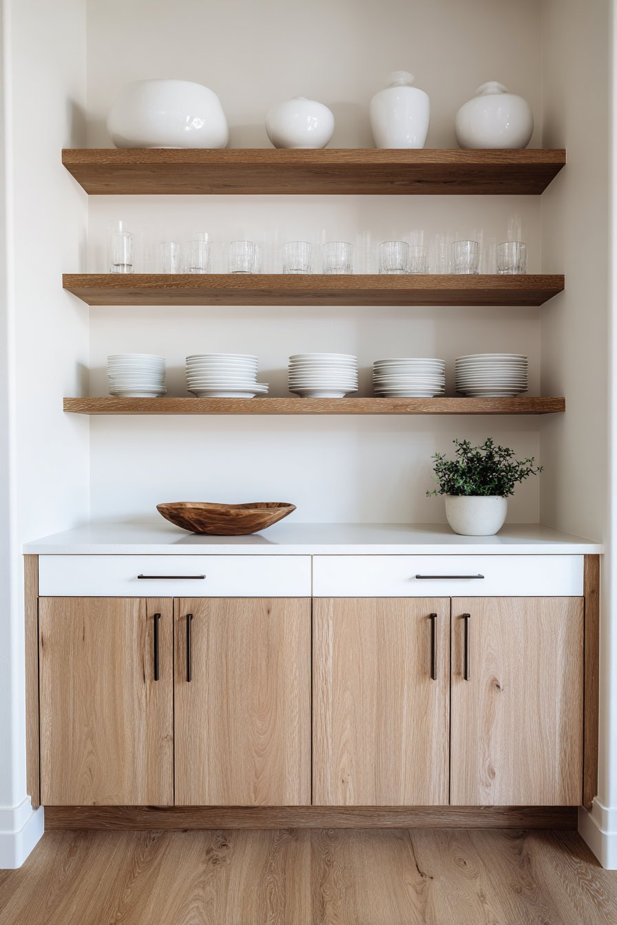 The Curated Display: Open Shelving Minimalism