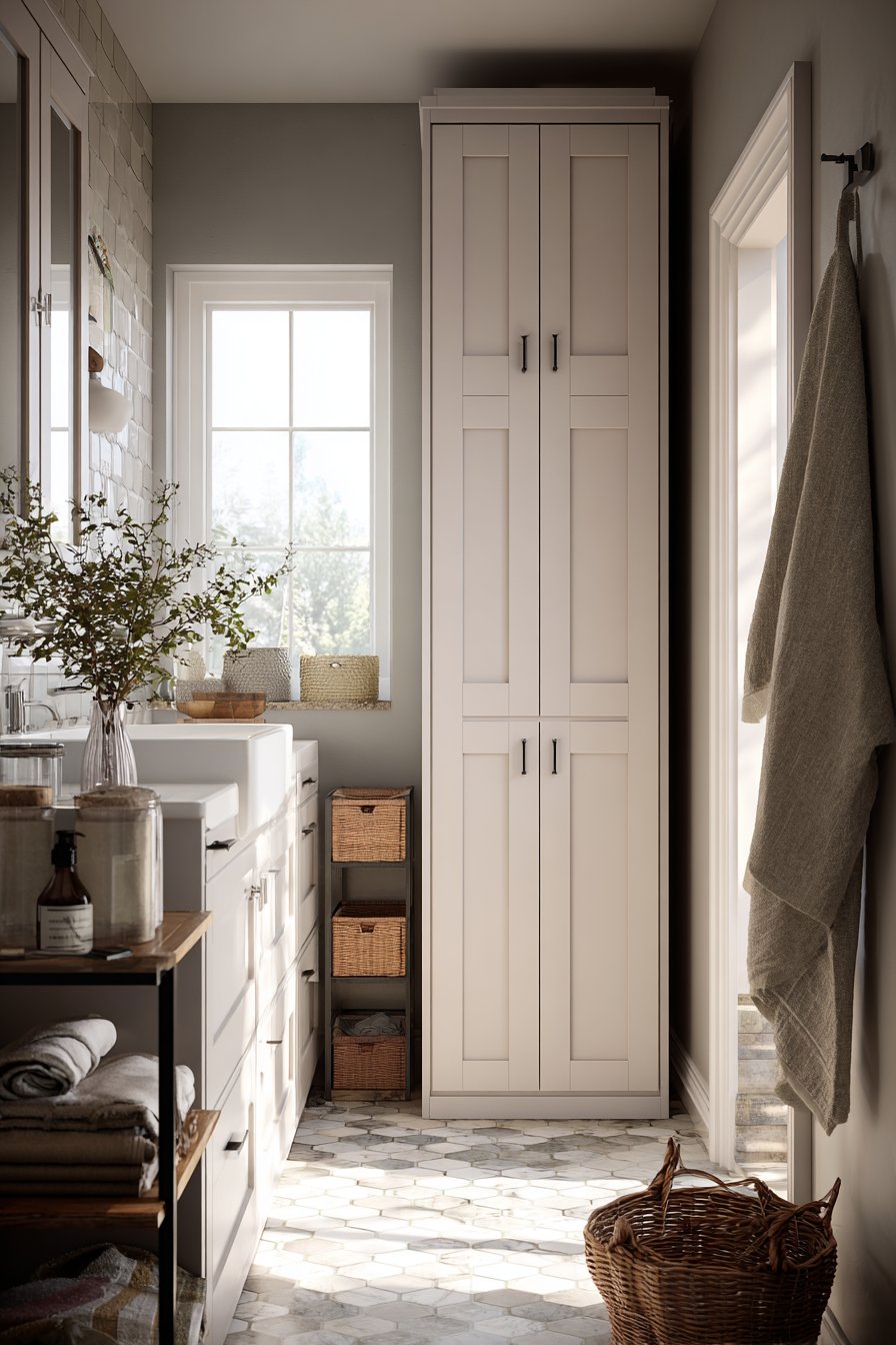 Vertical Storage Solutions with Hexagonal Charm