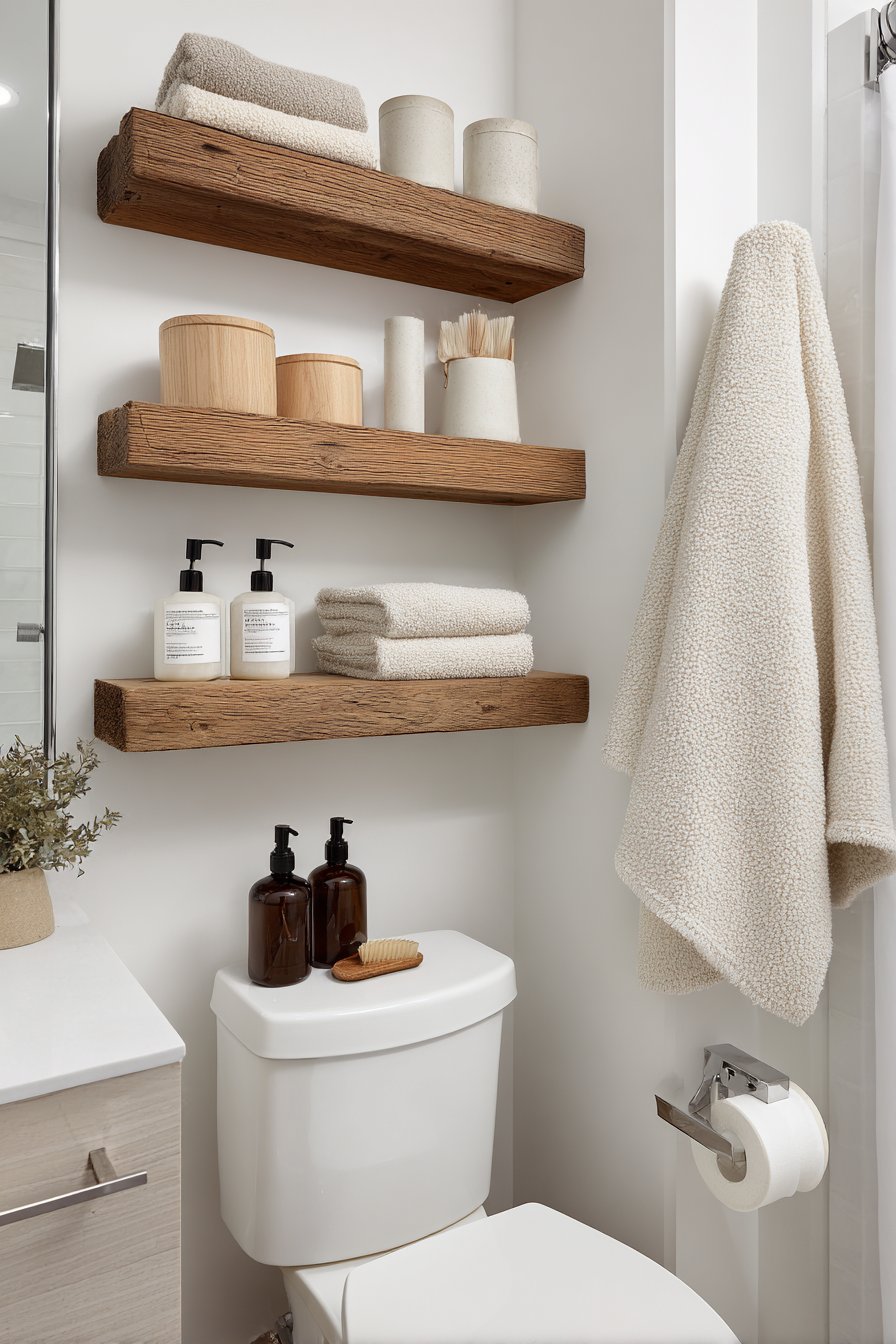Vertical Storage Solutions Above the Toilet