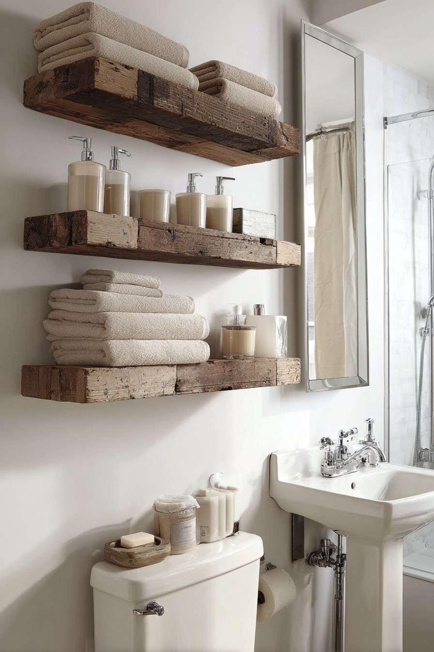 Vertical Storage Solutions Above the Toilet