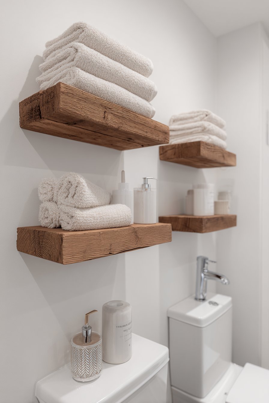 Vertical Storage Solutions Above the Toilet