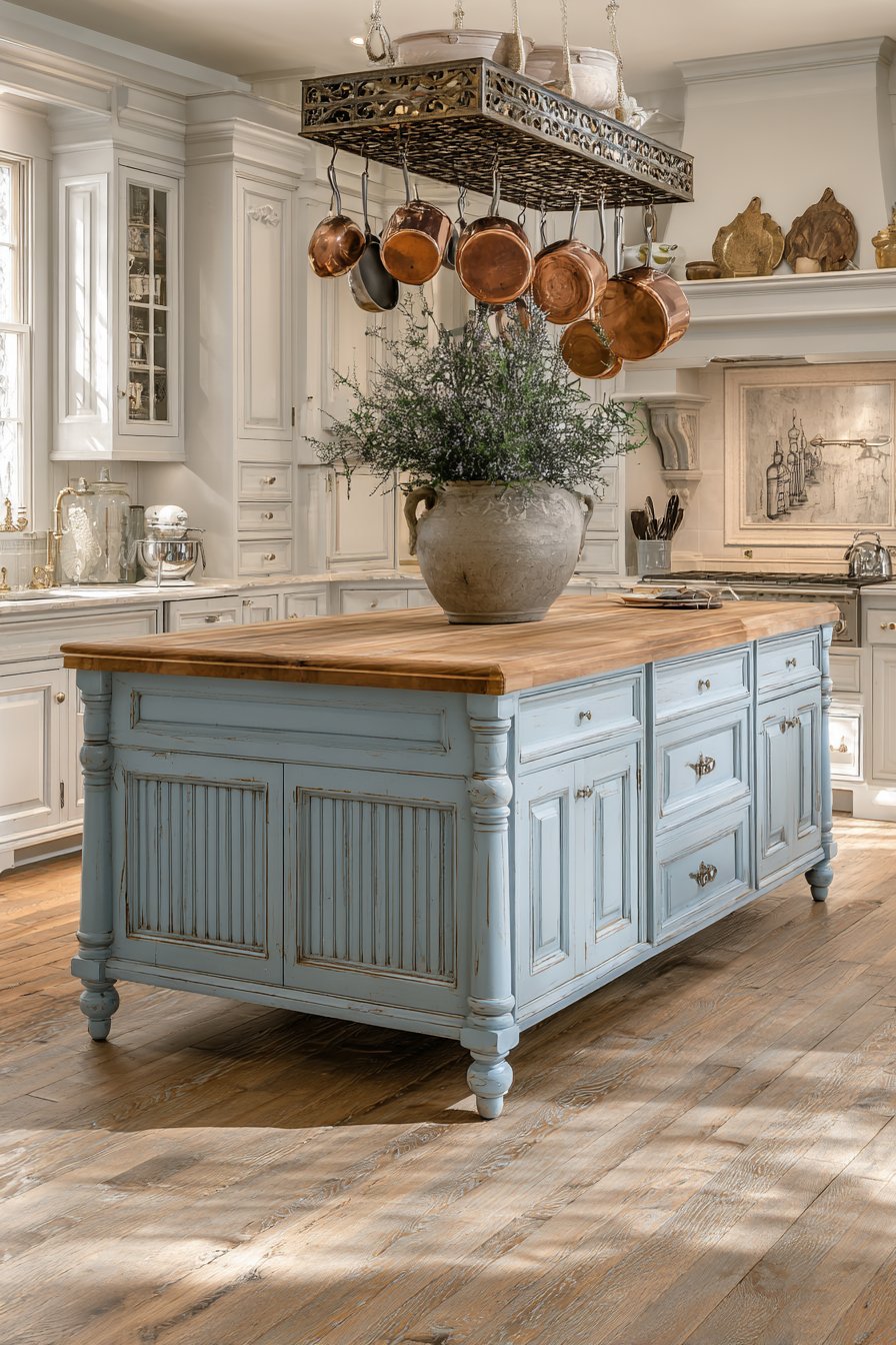 Provence Blue Island Centerpiece