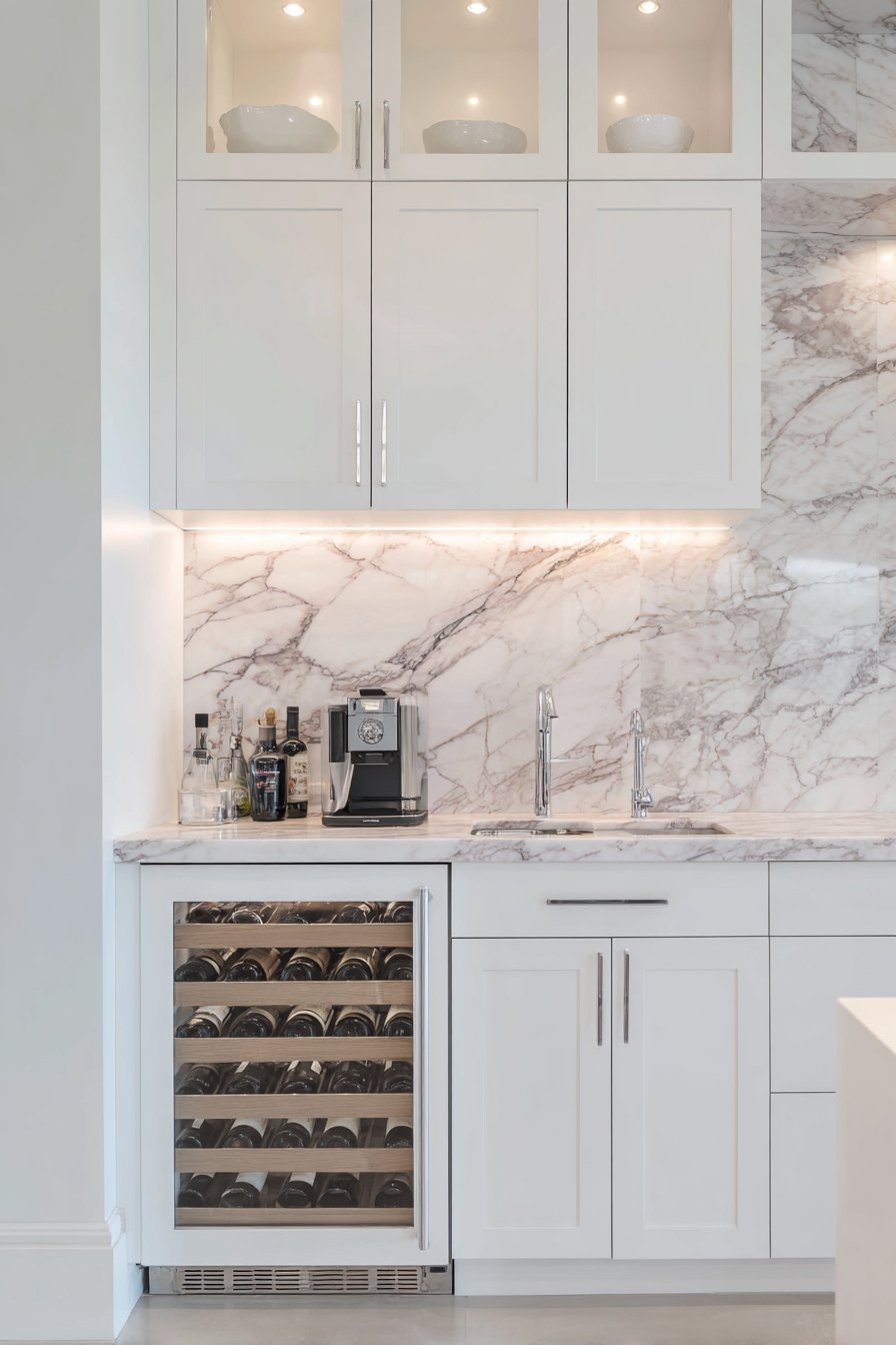 Book-Matched Marble Statement Backsplash