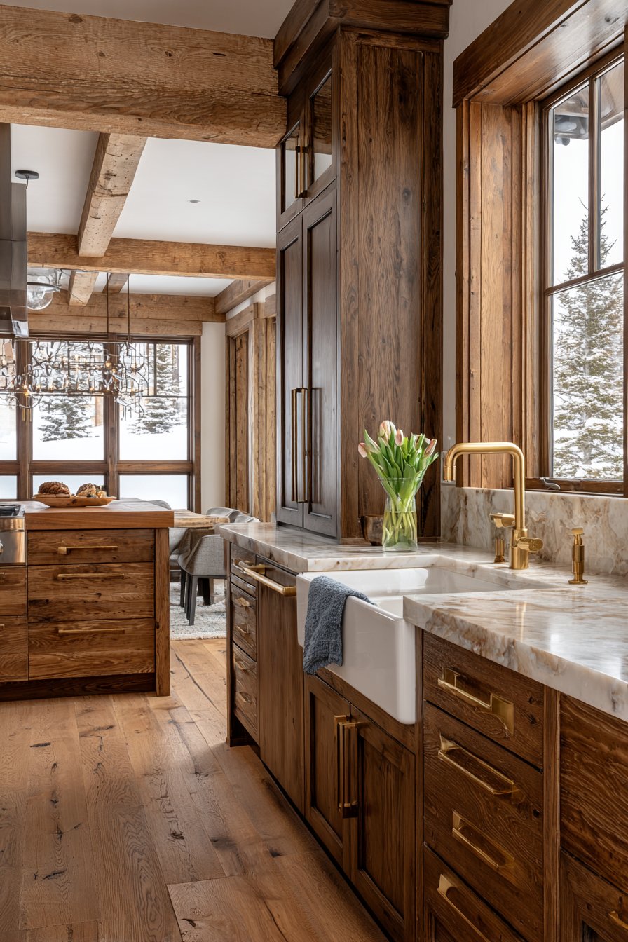 Rustic Reclaimed Barn Wood Kitchen