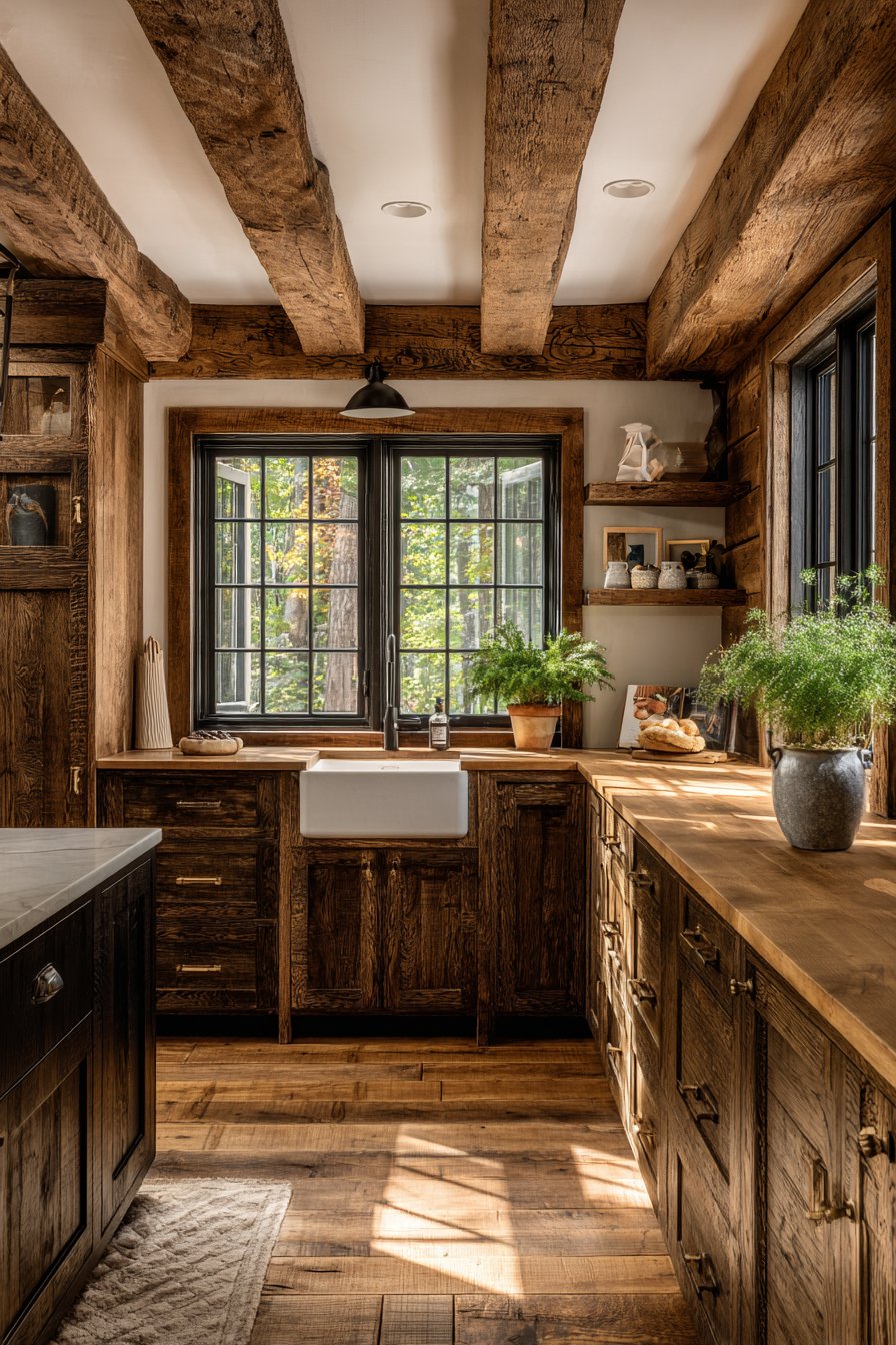 Rustic Reclaimed Barn Wood Kitchen