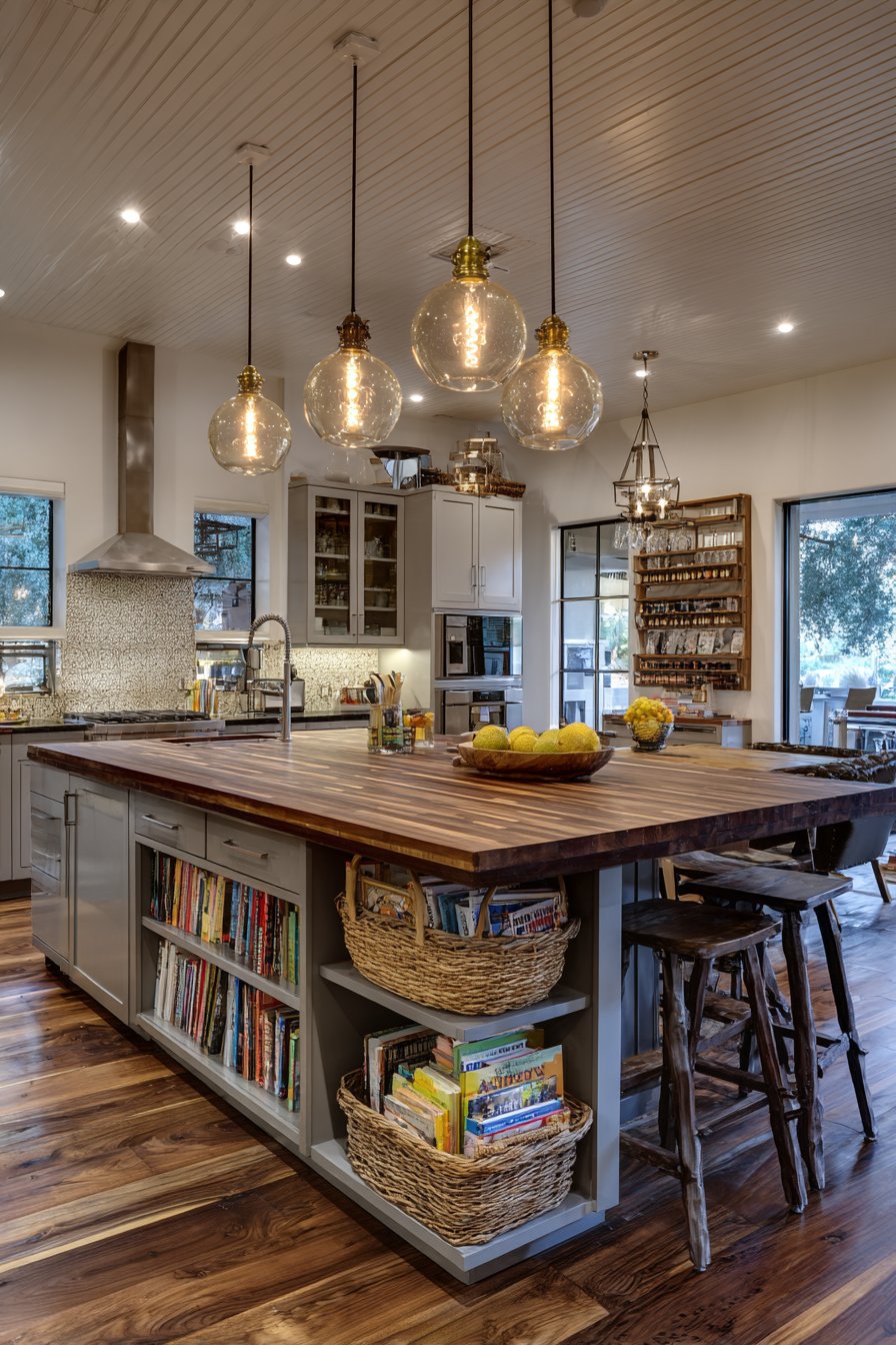 Multi-Functional Kitchen Island Storage Hub