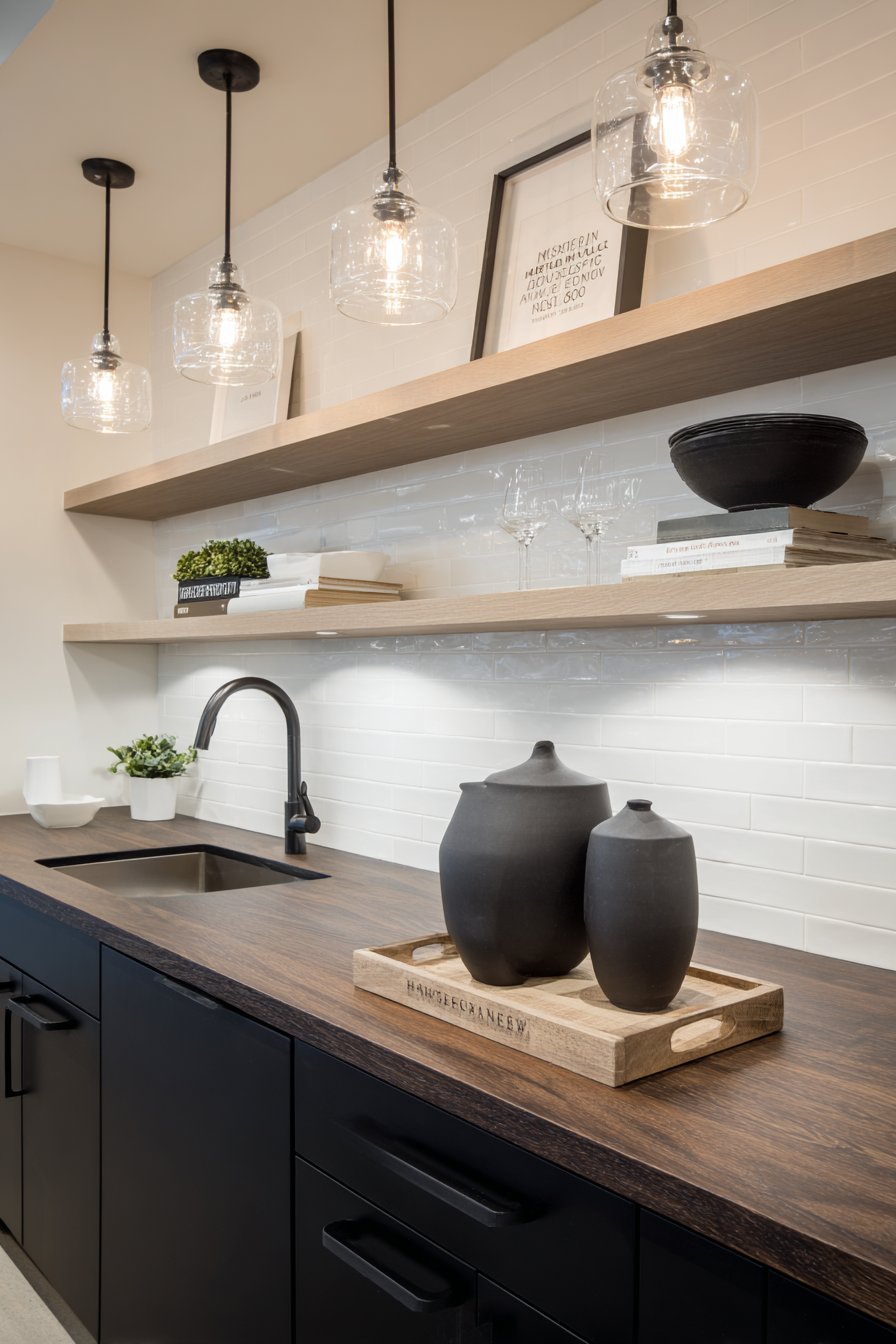 Compact Contemporary with Matte Black Cabinets