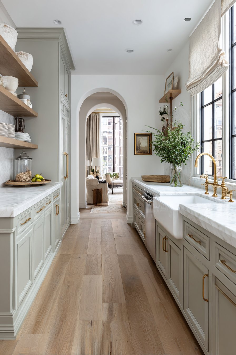 Graceful Traditional Kitchen with Butler's Pantry