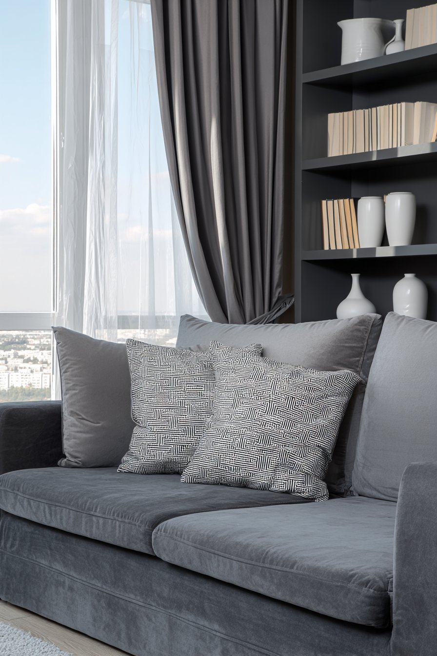 Minimalist Serenity with Built-In Storage Solutions