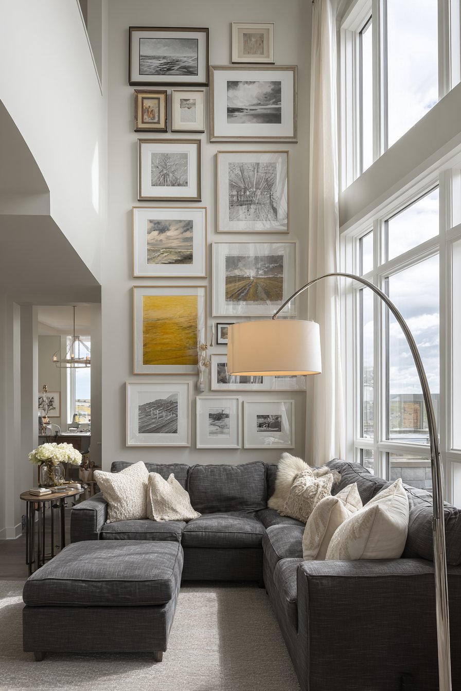 Statement Gallery Wall Reaching Skyward