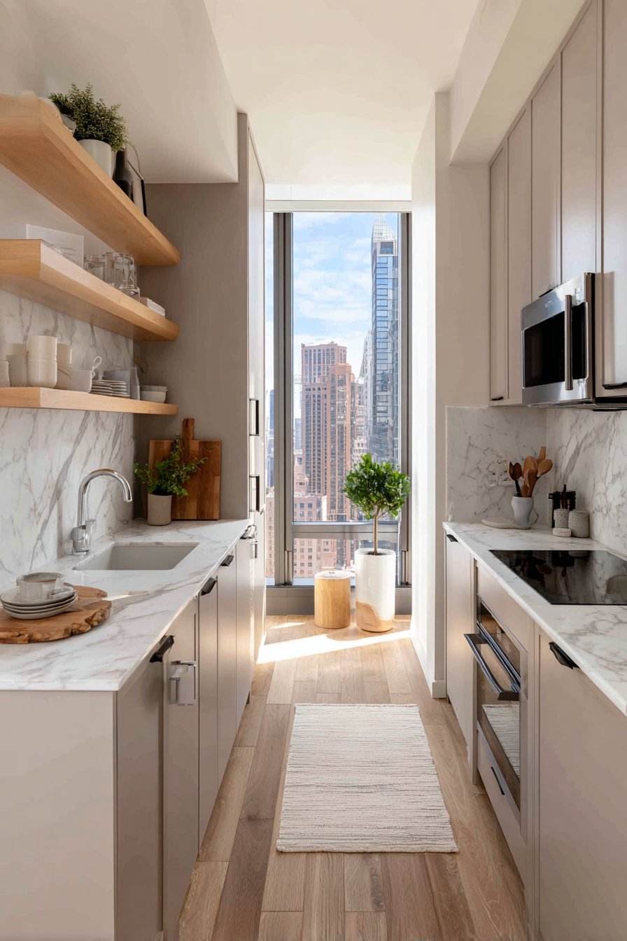 Space-Savvy Compact Kitchen in Serene Grey