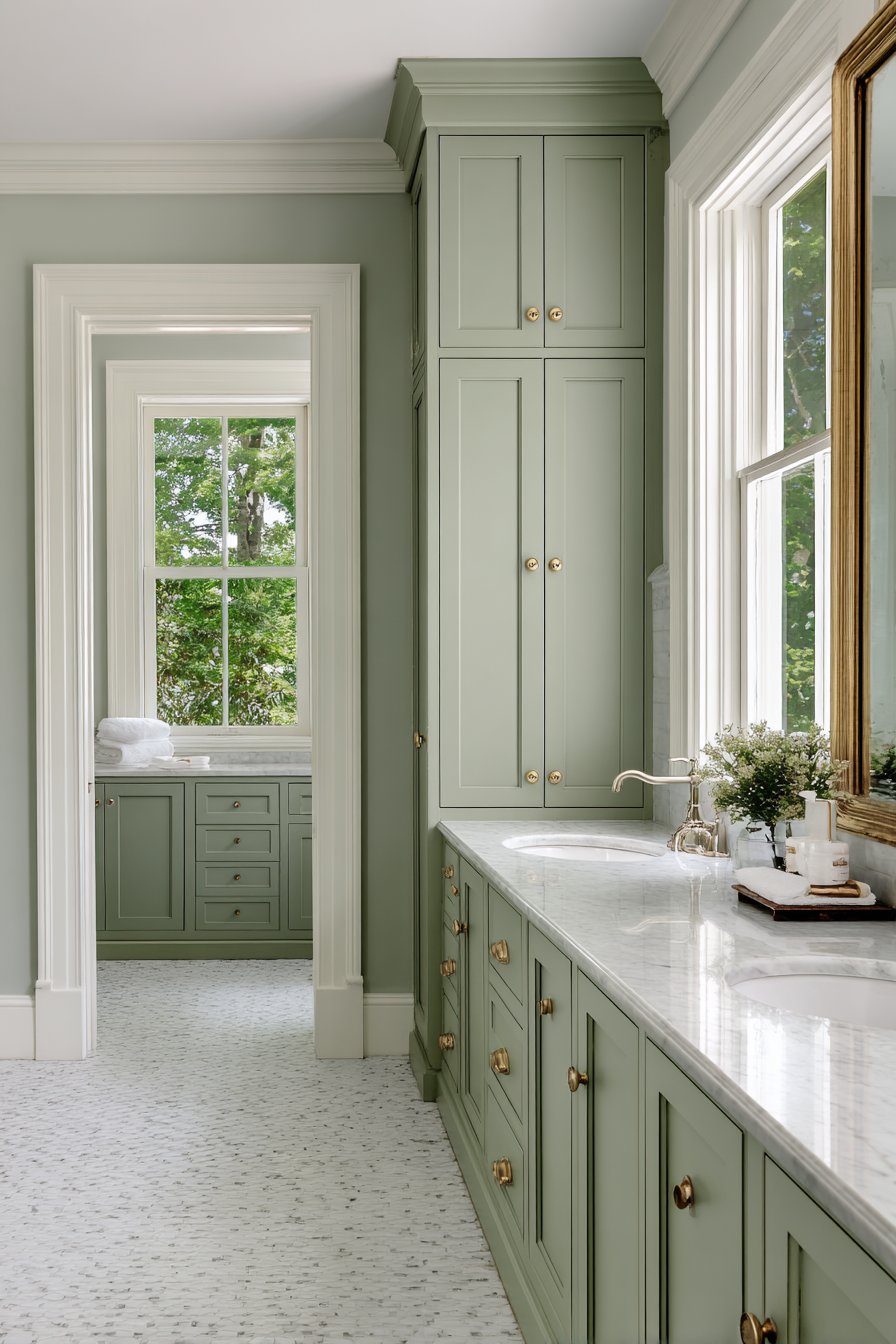 Elegant Double Vanity with Shaker Style