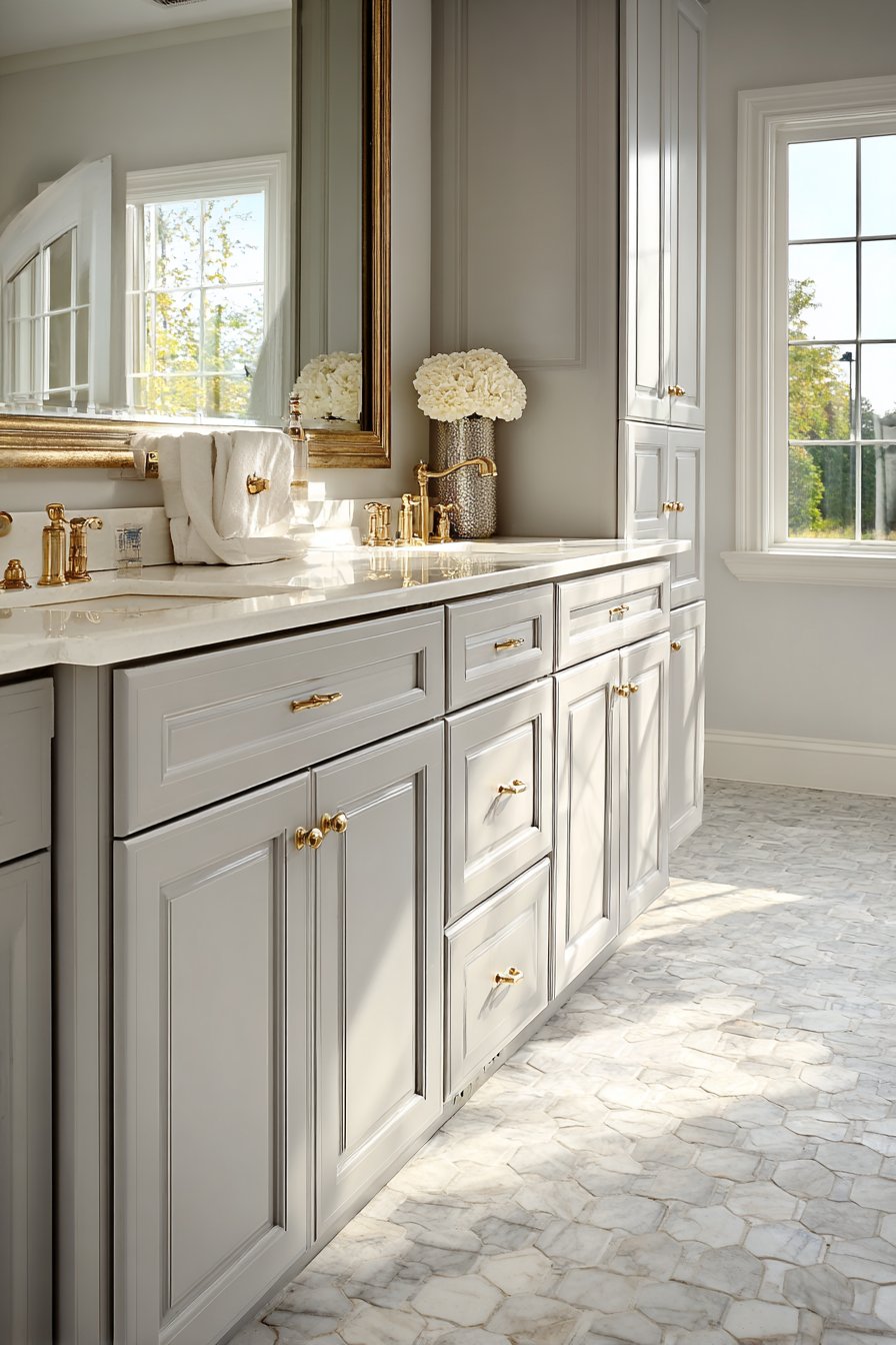 Elegant Double Vanity with Shaker Style