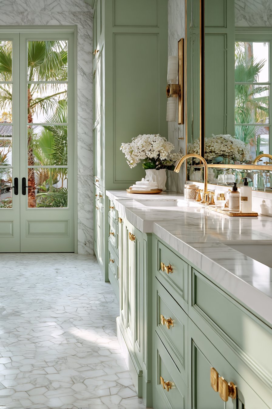Elegant Double Vanity with Shaker Style