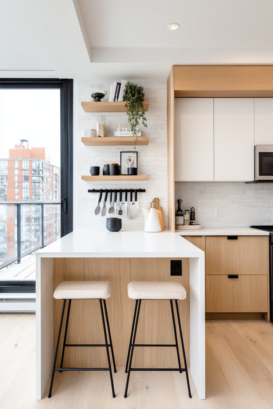 Scandinavian-Inspired Kitchen with Natural Material Harmony
