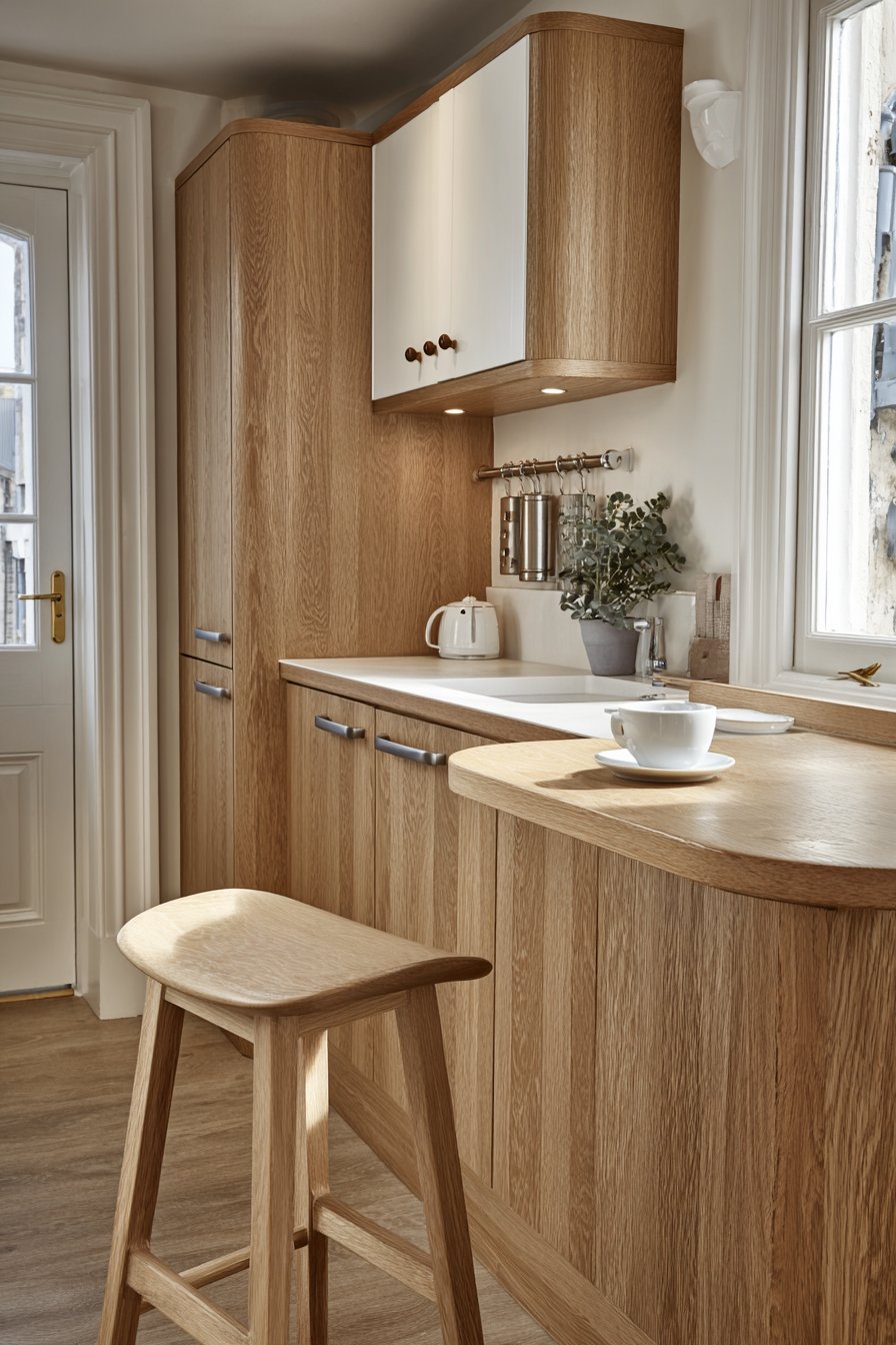 Scandinavian-Inspired Kitchen with Natural Material Harmony