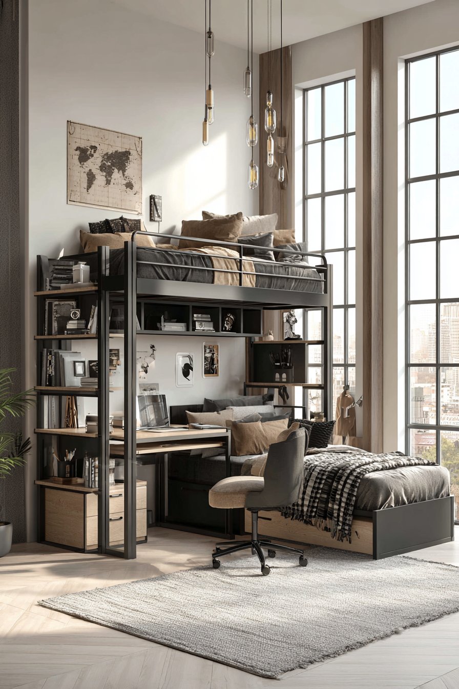 Modern Loft Configuration with Vertical Space Optimization