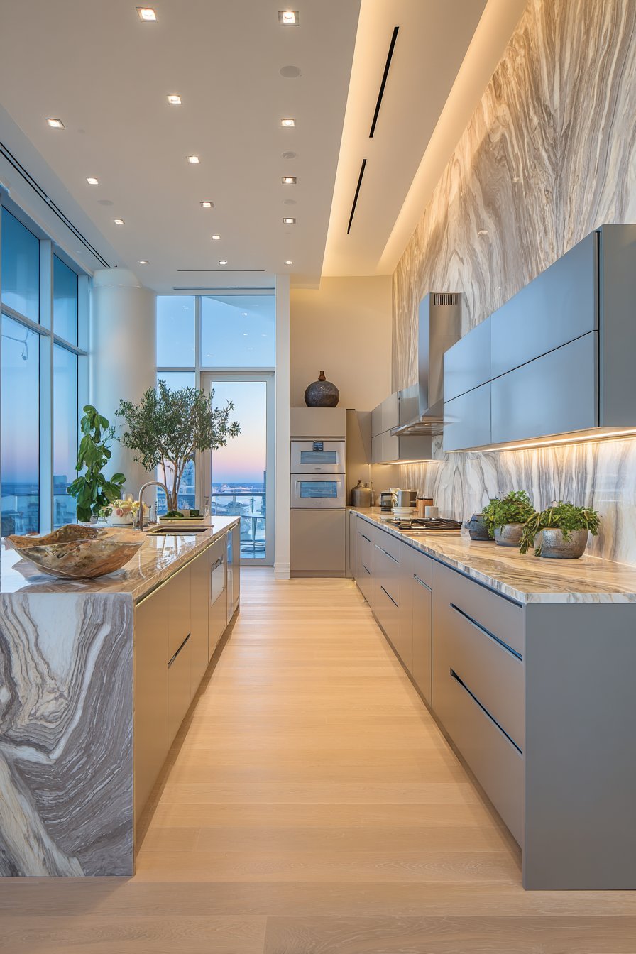 Dramatic Marble Statement with Hidden Technology