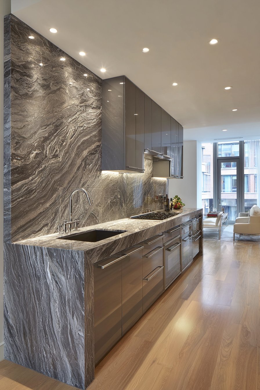 Dramatic Marble Statement with Hidden Technology