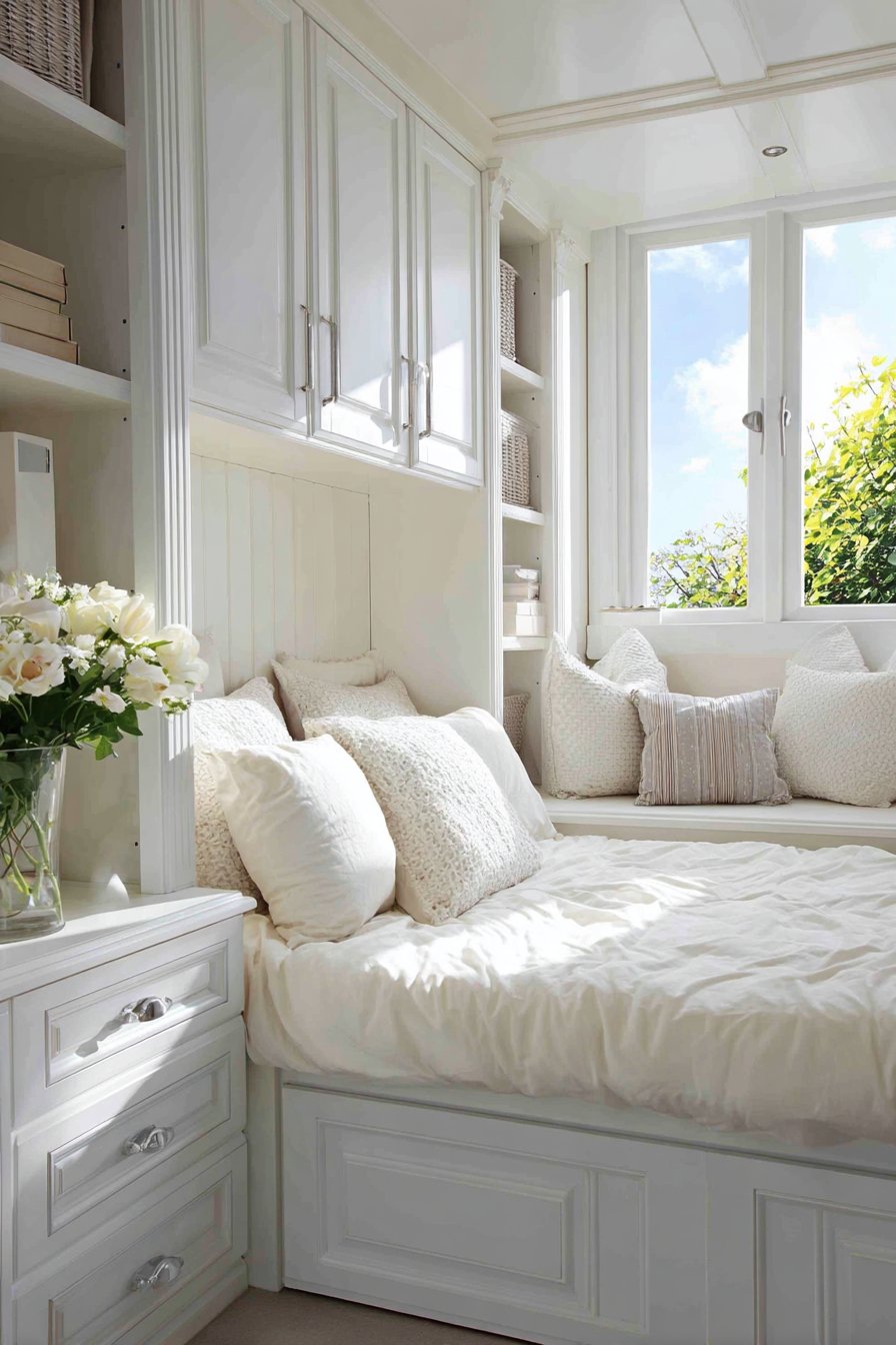 Smart Storage Solutions for Compact White Sanctuaries