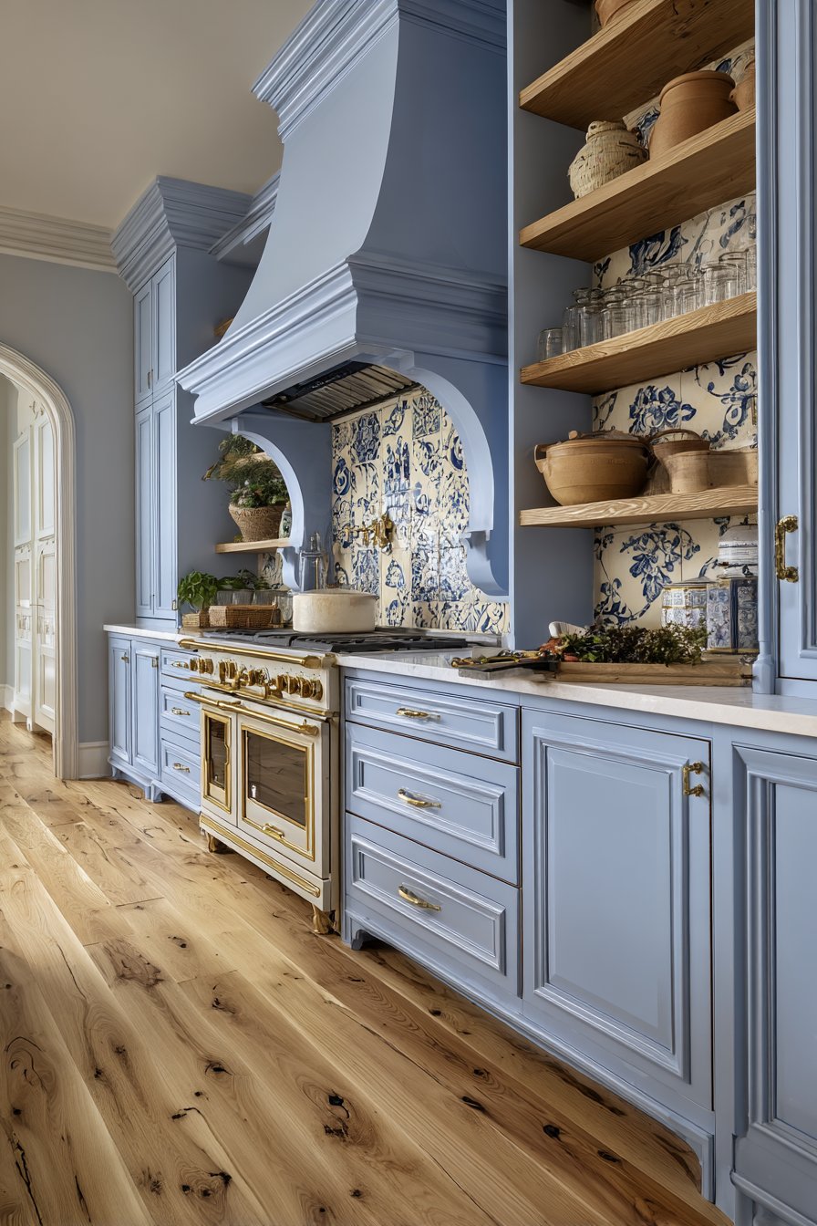Traditional Elegance with Delft-Inspired Tiles