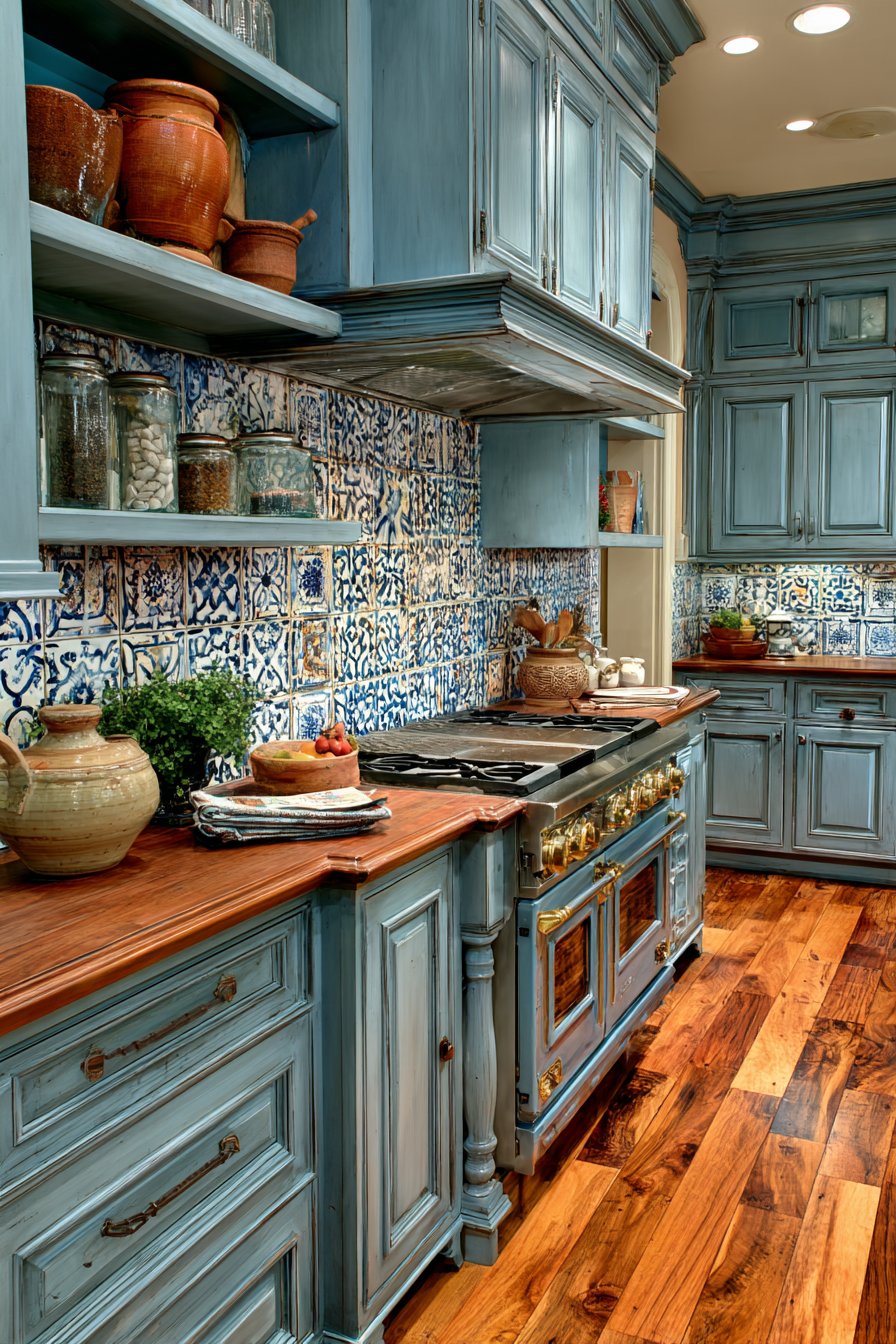 Traditional Elegance with Delft-Inspired Tiles